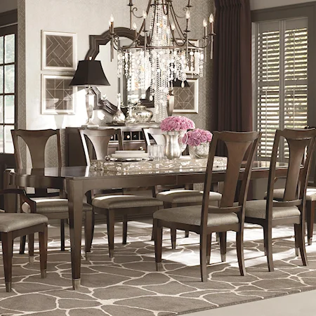 Transitional Rectangular Dining Table with Two Table Leaves